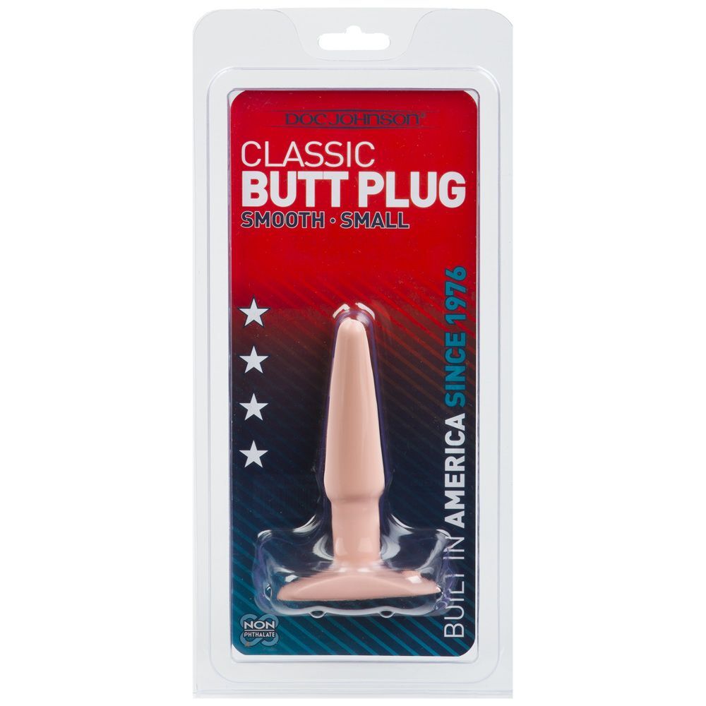 Classic Smooth Butt Plug Small Flesh Pink