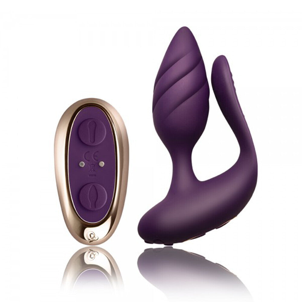 Rocks Off Cocktail Remote Control Couple's Vibe Purple