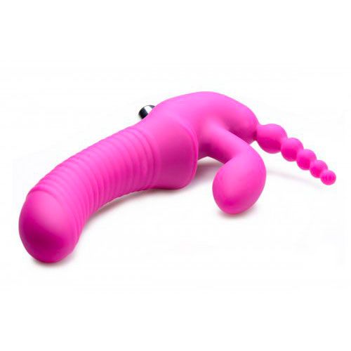 XR Regal Rider Vibrating Silicone Strapless Strap On Triple G Di