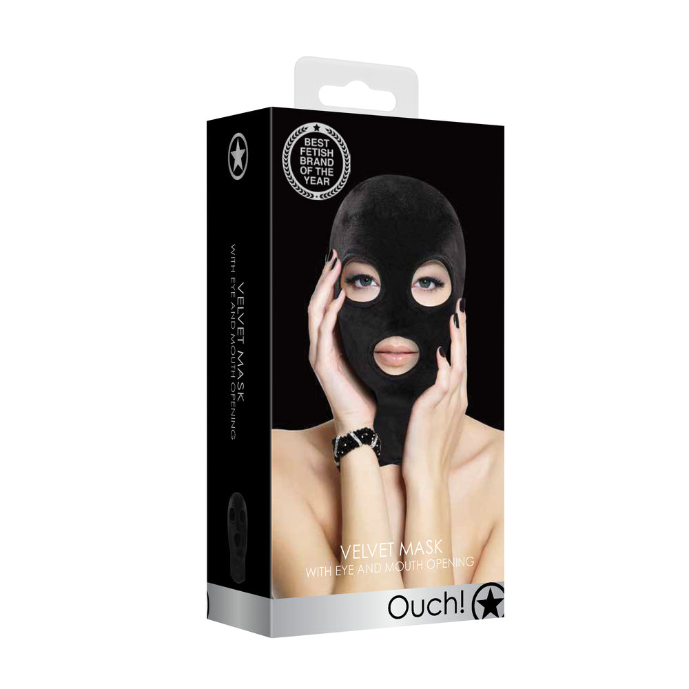 Ouch Velvet Mask With Mouth Opening