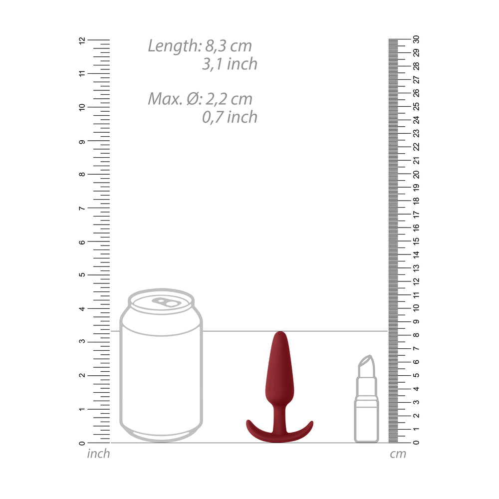 Beginners Size Slim Butt Plug Red