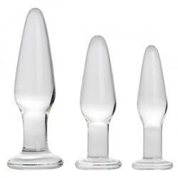 XR Dosha 3 Piece Glass Anal Plug Kit