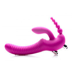 XR Regal Rider Vibrating Silicone Strapless Strap On Triple G Di