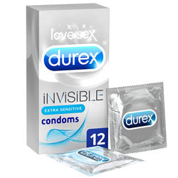 Durex Invisible Extra Sensitive 12 Pack Condoms