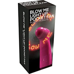 Blow Me Light Up Pocket Fan Pink