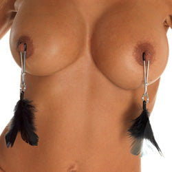 Black Feather Nipple Clamps